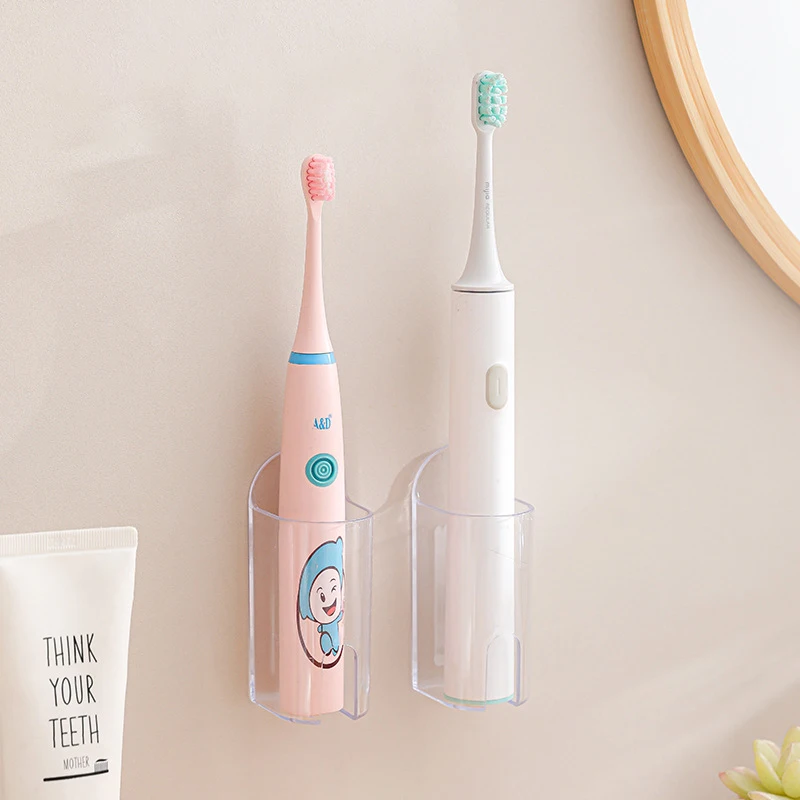 Self Adhesive Electric Toothbrush Holder Wall Mount Tooth Brush Punch-Free Rack Bathroom Organizer Holder 2