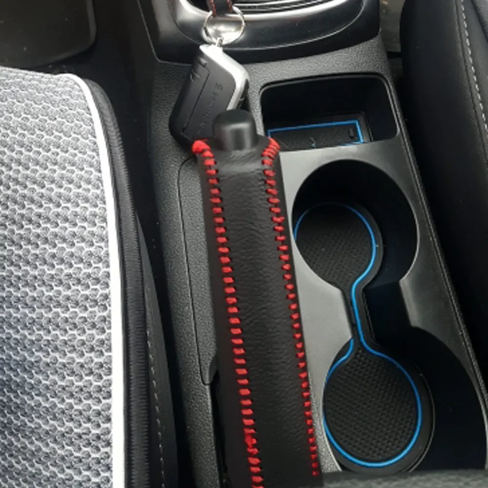 Car Leather Handbrake Cover Gears for SEAT Altea Toledo MK1 MK2 Ibiza Cupra Leon Cupra Skoda Fabia Rapid hand brake cover
