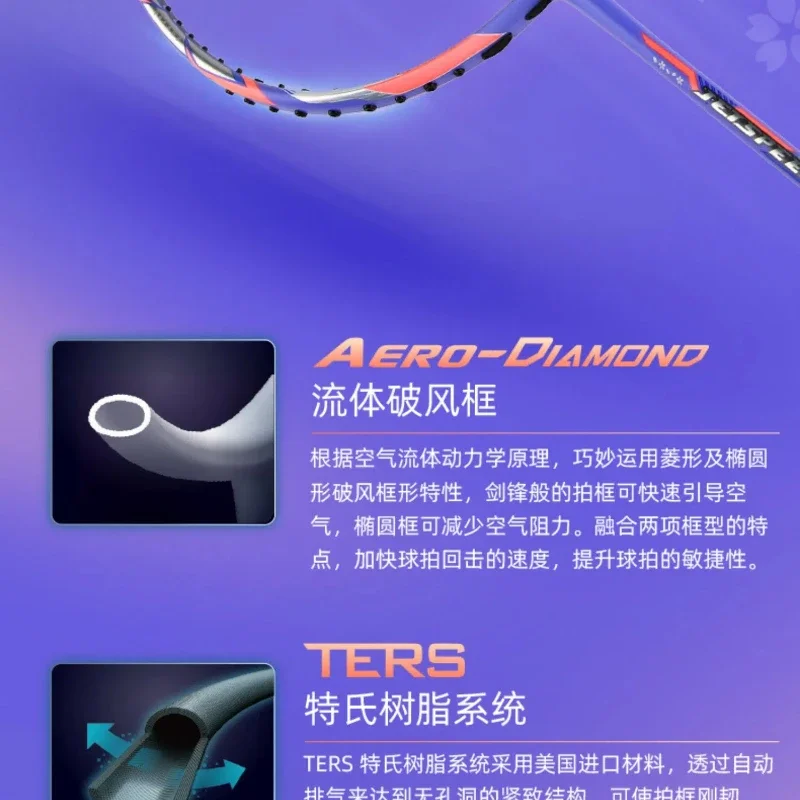 VICTOR JS-12F High Speed Series Badminton Paddle Single Shot Professional Carbon Fiber Speed Paddle Competitive Training