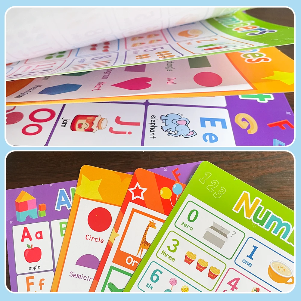 20 Themes Children Learning English toys School classroom educational A4 posters Decoration big cards Wall Sticker 4