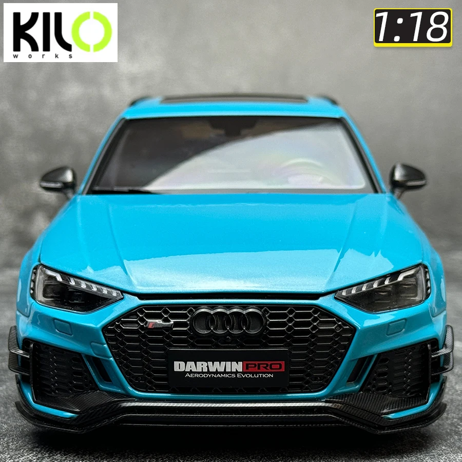 KILOworks Druckgussmodell 1:18 Audi RS4 Darwin VIOLA METALLIC