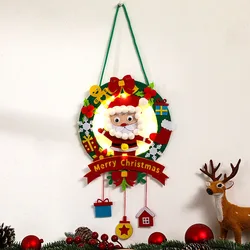 Festive Felt Craft Kit for Kids: DIY Christmas Garlands & Wreaths (Santa Claus)