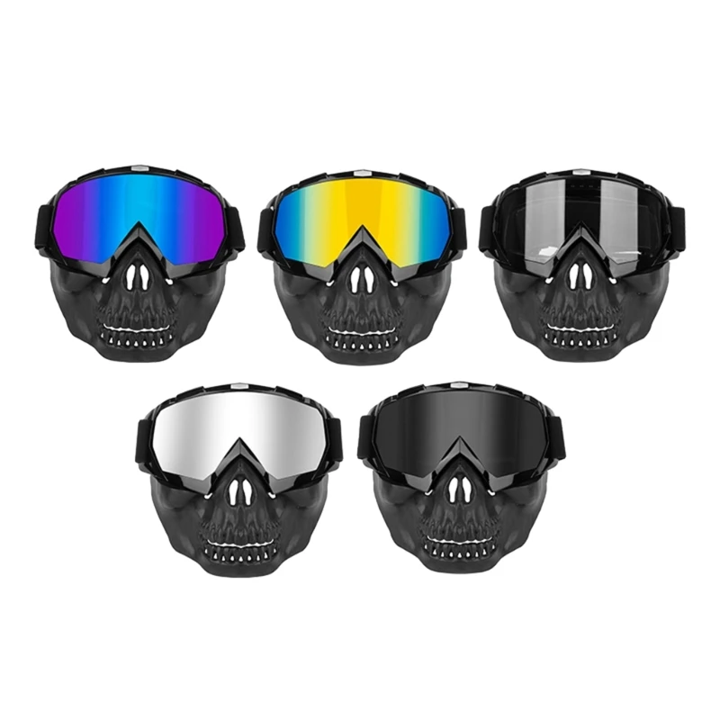 

A70F Motorcycle Windproof Goggles Detachable Face Mask Comfortable Breathable Face Cover Perfect for Motorcycle Adventures