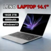 LENO 14.1"Ultra Slim Laptop 16GB RAM 2TB SSD Windows 11 Intel N3700 Gamer Notebook 1920*1080 Display Office Study Computer PC