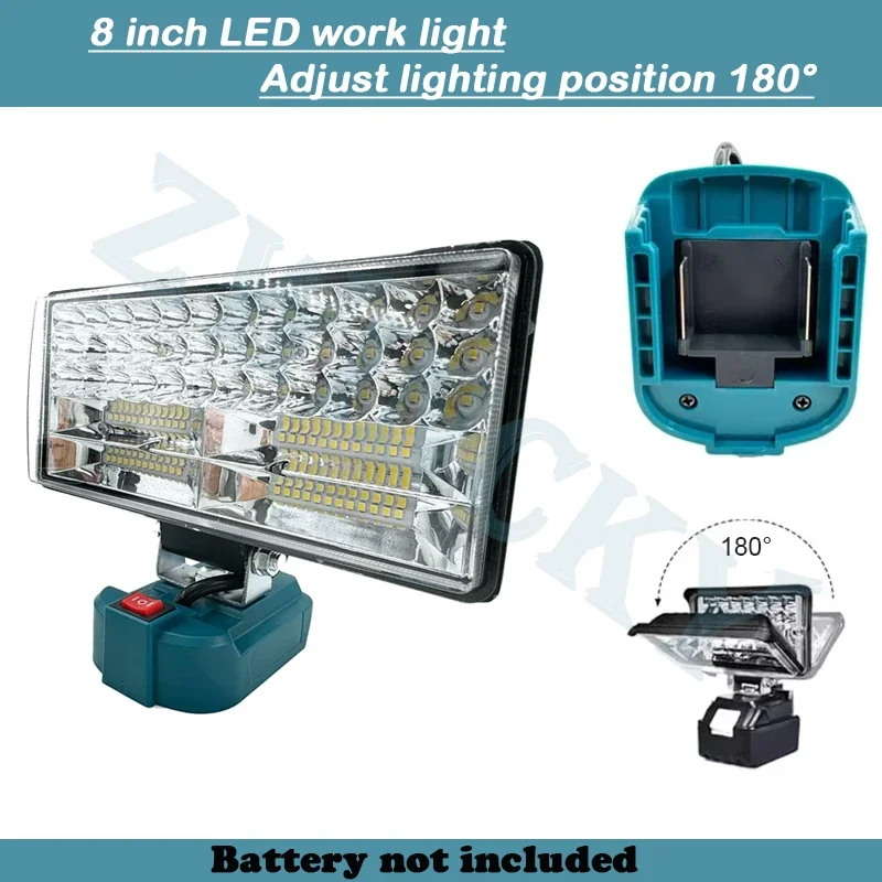 6000 Lumen 84-LED Work Light For Makita 18V Battery - Cordless Floodlight/Flashlight