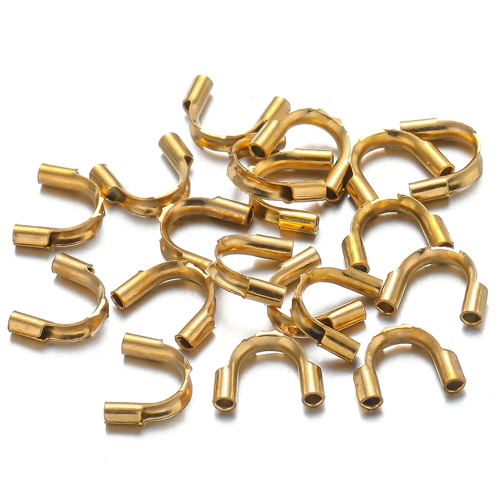 50 Stück goldfarbene Edelstahl-Verbindungsschnallen für Ohrringe, Herstellung von Halsketten, Verbindern, DIY-Schmuckzubehör, Zubehör
