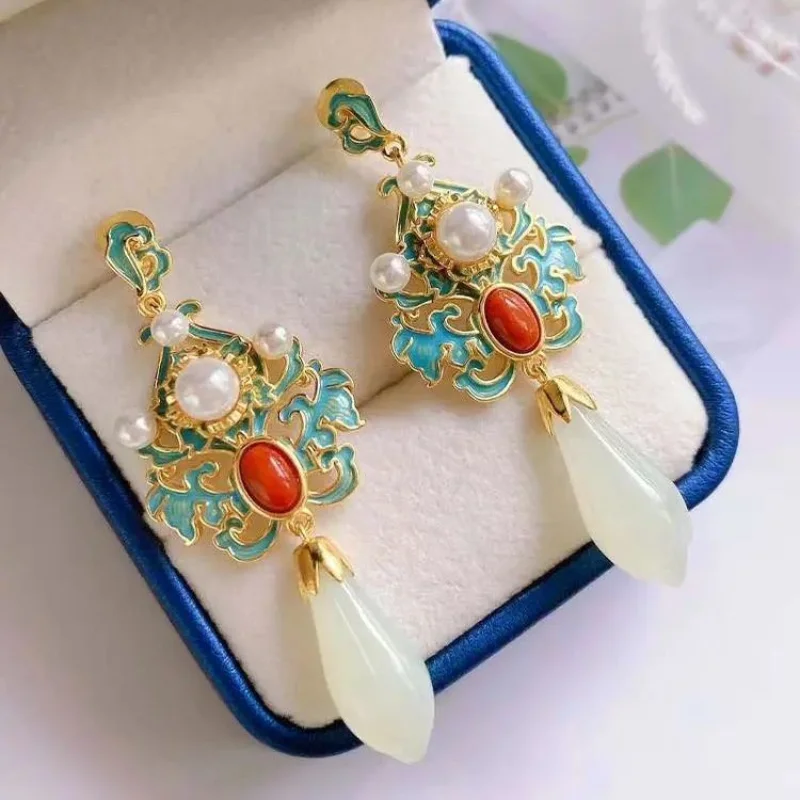 

Женские классические серьги-подвески из двух частей, винтажные медные серьги золотого цвета с геометрическими фигурами в форме облака и облака, подарок на каждый день