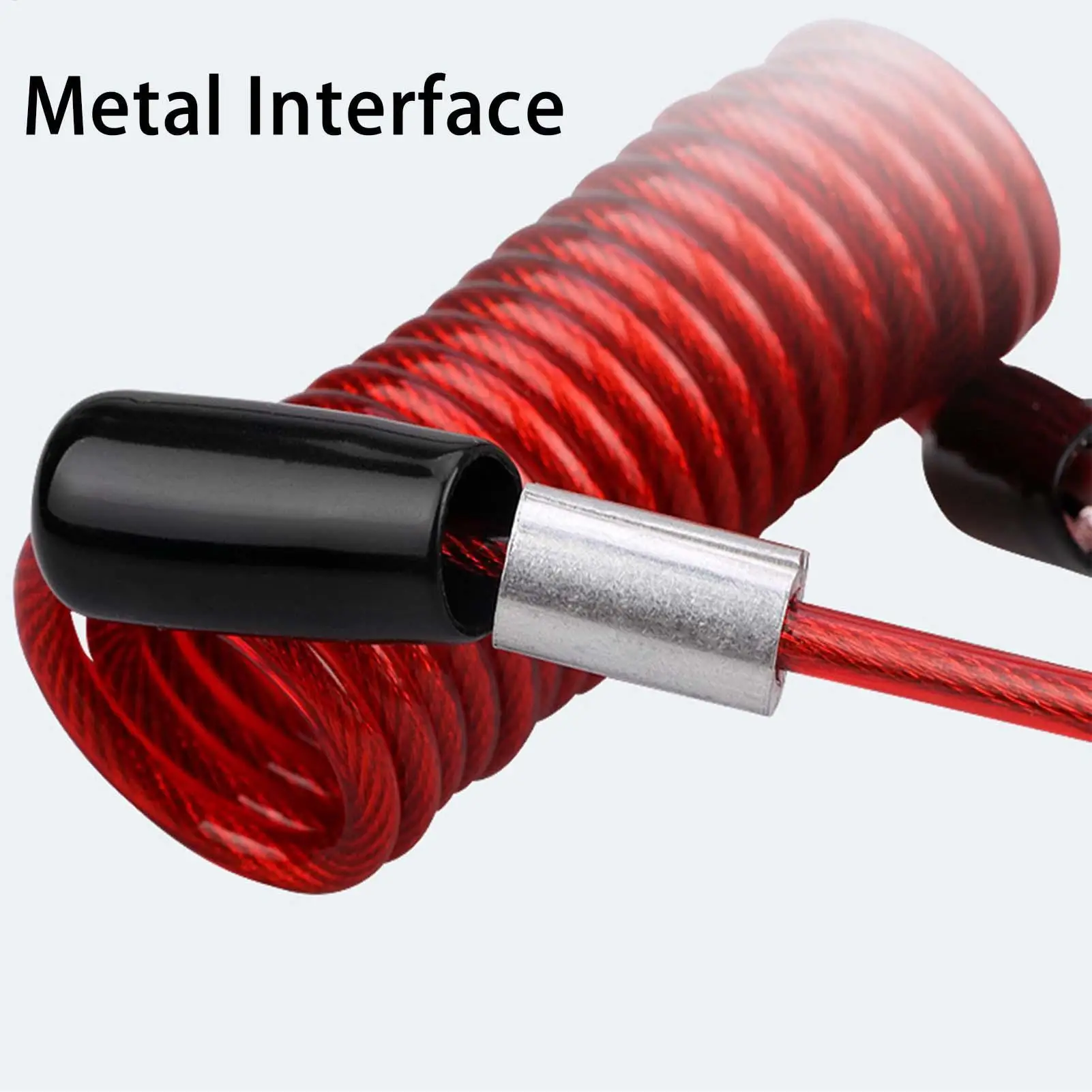 120cm Motorcycle Wheel Disc Spring Reminder Cable Alarm Disc Lock Security Anti Thief Motorbike Accessories