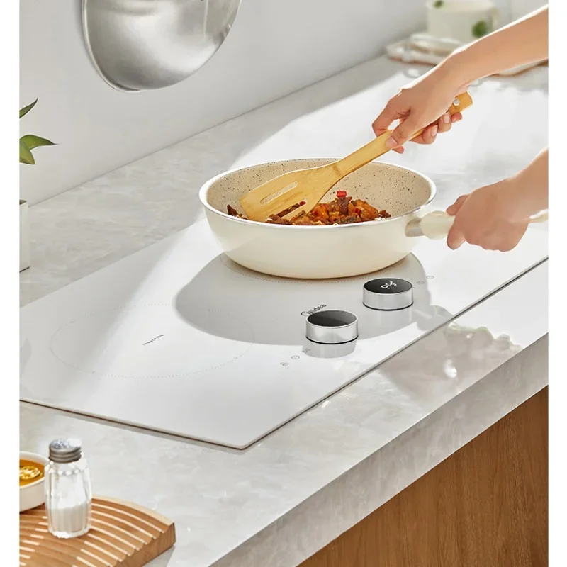 Midea 220V Induction Cooker 3500W Bulit-in Induction Hobs Dual Cooker Countertop Stove Intelligent Touch Control