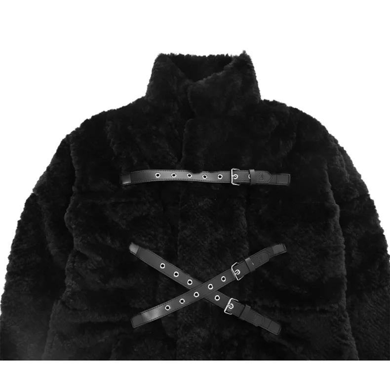 Punk Style Winter Women's Long Faux Fur Thick Jacket - true deals club