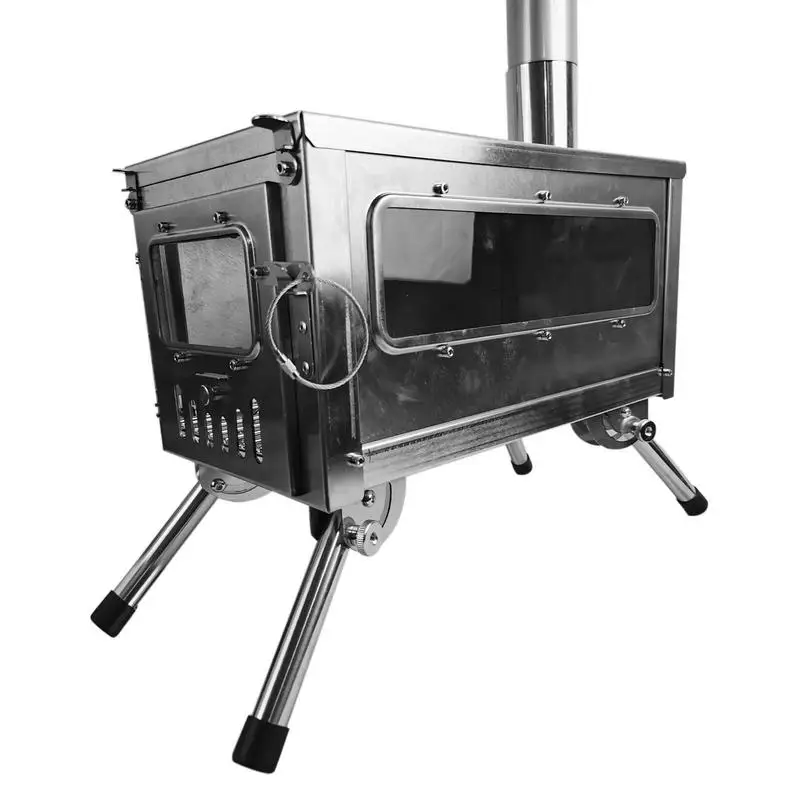 

Camping Wood Stove Stainless Steel Portable Burning Stove For Hot Tents Outdoor Foldable Wood Burning Stove Heating Burner Stove