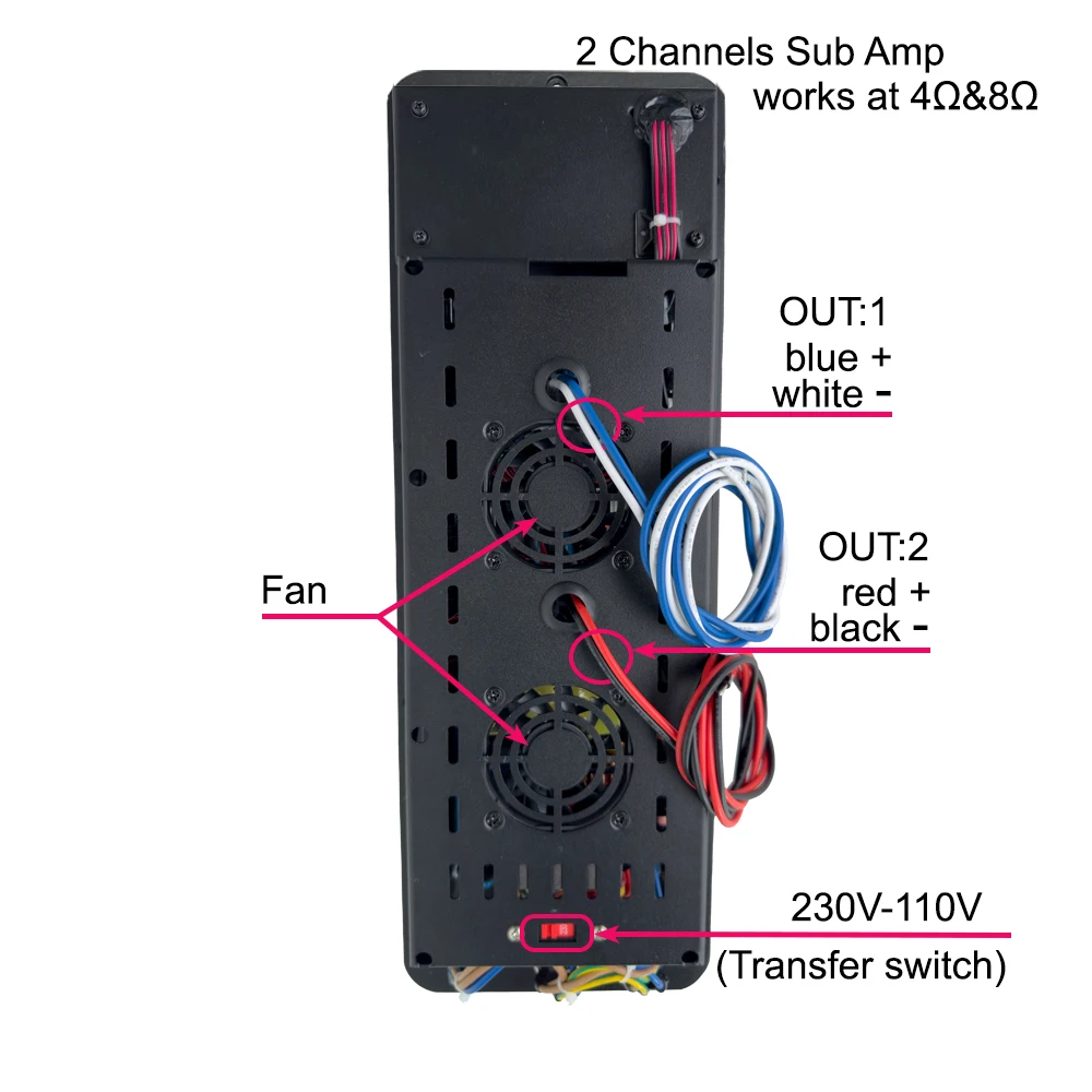 2 Channel GETSHOW 6000W Subwoofer Amplifier Module Professional Speaker Plate Amplifier Class D DSP Audio Processor Audio Processor Audio Power Amplifier