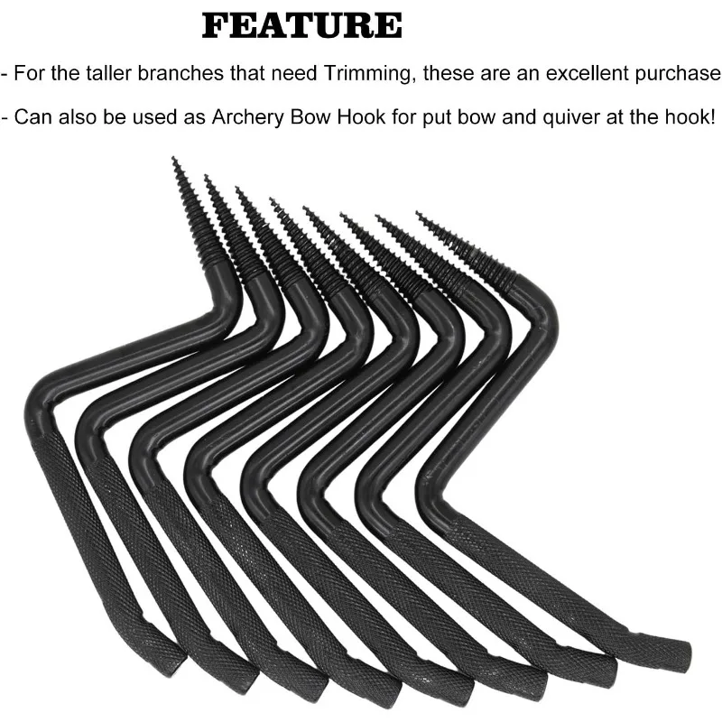4 inch Screw-in Tree Steps Hunting Hold up to 705 lbs Fits Climbing to Tree Stands Slip-Resistant knurling Pattern