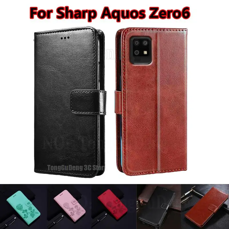 

Leather Flip Phone Case For Funda Sharp Aquos Zero6 SHG04 чехол Wallet Cases For Estuches De Celular Sharp Aquos Air Back Cover