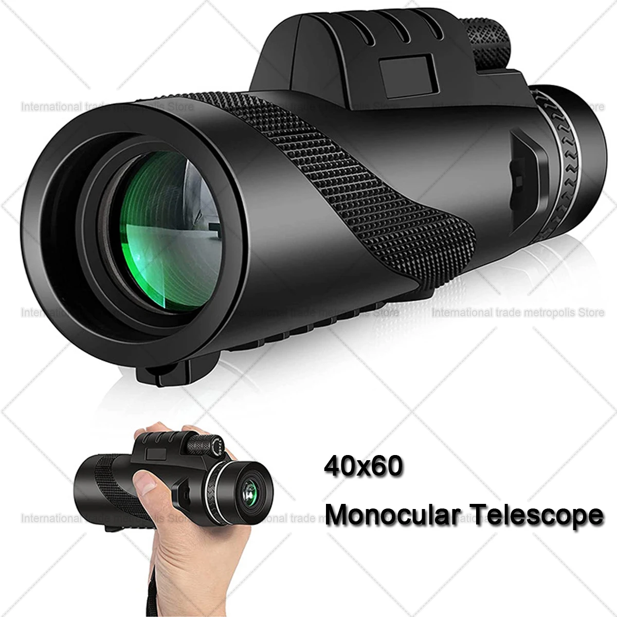 

40x60 Monocular HD Optic BAK4 Low Light Night Vision Telescope Outdoor Camping Hiking Bird Watching