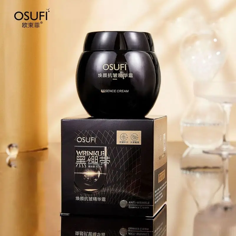 OSUFI Anti-wrinkle Essence Black Face Cream Moisturizing Brighten Lighten Fine Lines Firm Ant Aging Skin Care