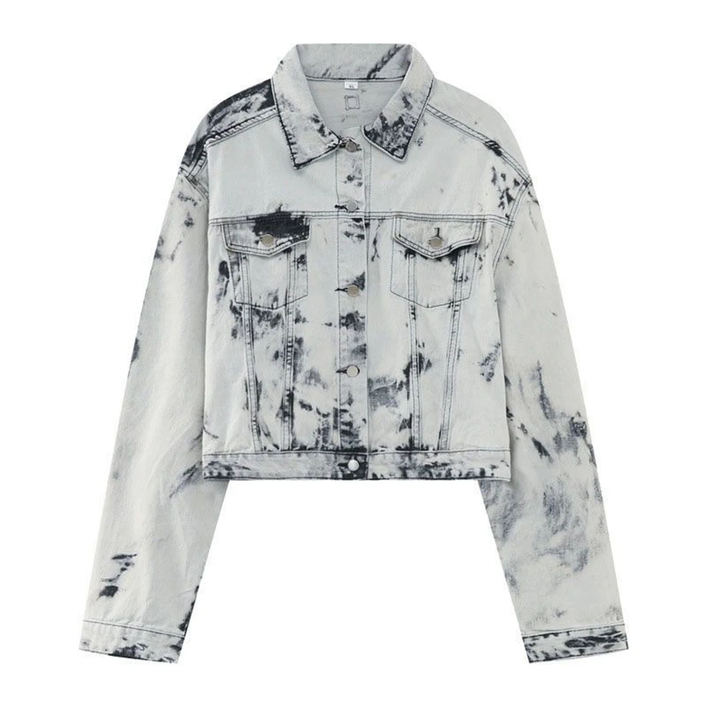 Mens Denim Sets Y2k Tie-Dye Jacket Trousers Spring Streetwear Fashion Trends Youth Campus Performance Sets Men'S Clothing 2025 6