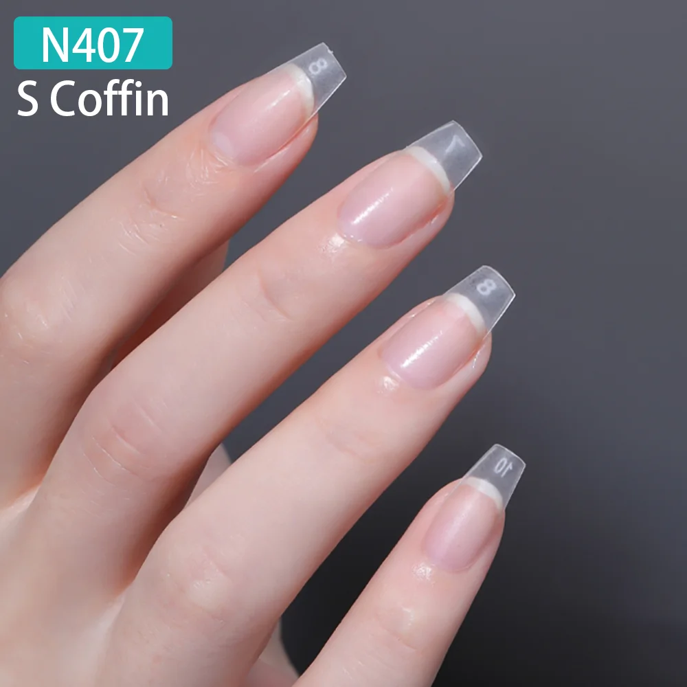Amazon.com: Short Press on Nails French Tip Fake Nails Short Coffin Shaped  Glue on Nails with Designs Full Cover White Nail Tips False Nails Glossy  Nude Acrylic Nails for Women and Girls