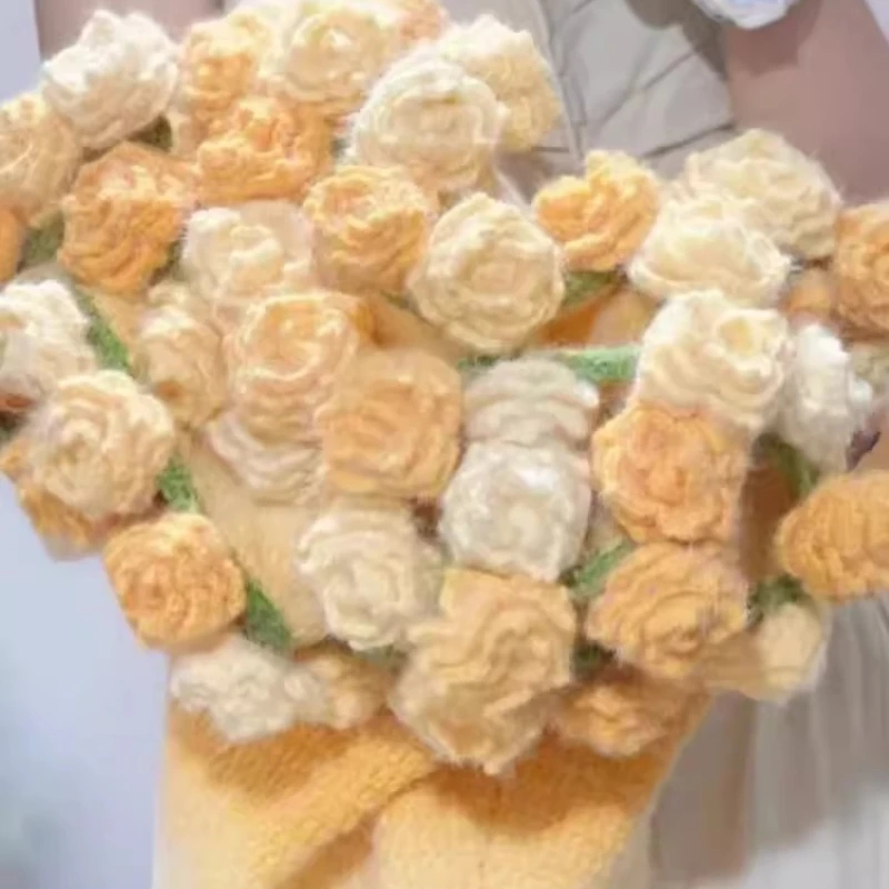 600g/볼 그라데이션 컬러 원사 플러시 아크릴 면사 손뜨개 담요 꽃다발 스웨터 숄 장갑 재료
