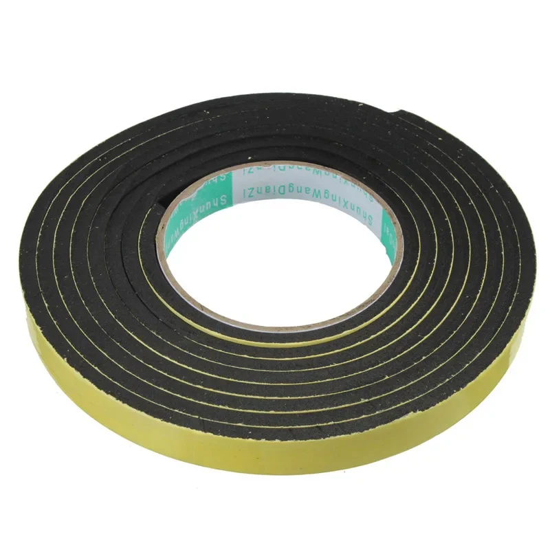 Sealing Strip Rubber Seal Strip Rubber Self Adhesive Sponge Seal Strip Width10-30mm Thick 2-20mm Single Sided Adhesive EVA Black Foam Anti-collision Seal Gasket