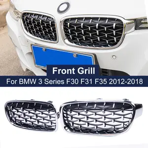 Grill Front Kidney Double Line Grille For Bmw 3 Series F30 F31 F35 2011-19  Diamond Grill Car Accessories - Racing Grills - AliExpress
