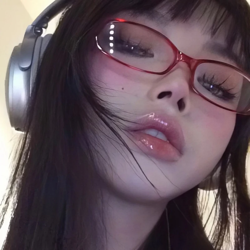 Nuovo Y2K Retro Ovale Quadrato Colorato Montatura Per Occhiali Montatura Per Occhiali Da Donna Occhiali Da Computer Anti Luce Blu Occhiali Da Vista Vi