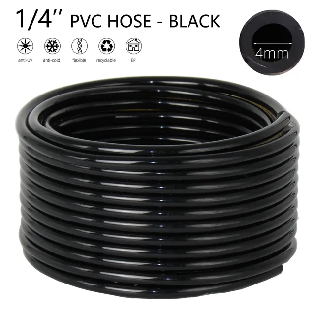 25M 50M 1/4 ' Pvc Puha Tömlő Kerti Irragciós Csövek 4/7 Mm -Es Mikrocsepp Cső Otthoni Üvegházhatású Gyep Udvari Növények Öntözőkészülékek