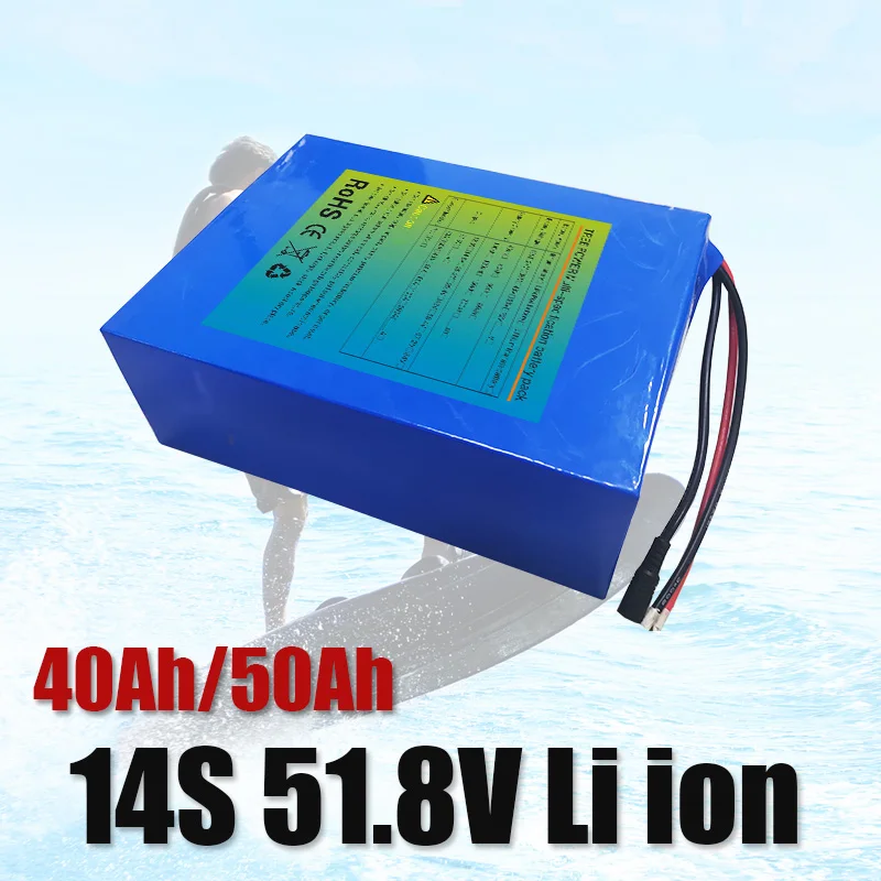 Tavola Da Surf Litio 14S Bms 52V 50Ah 40Ah Batteria Agli Ioni Di Litio 58.8V Per Jet Board Tavola Da Surf Elettrica Seascooter Aliscafo