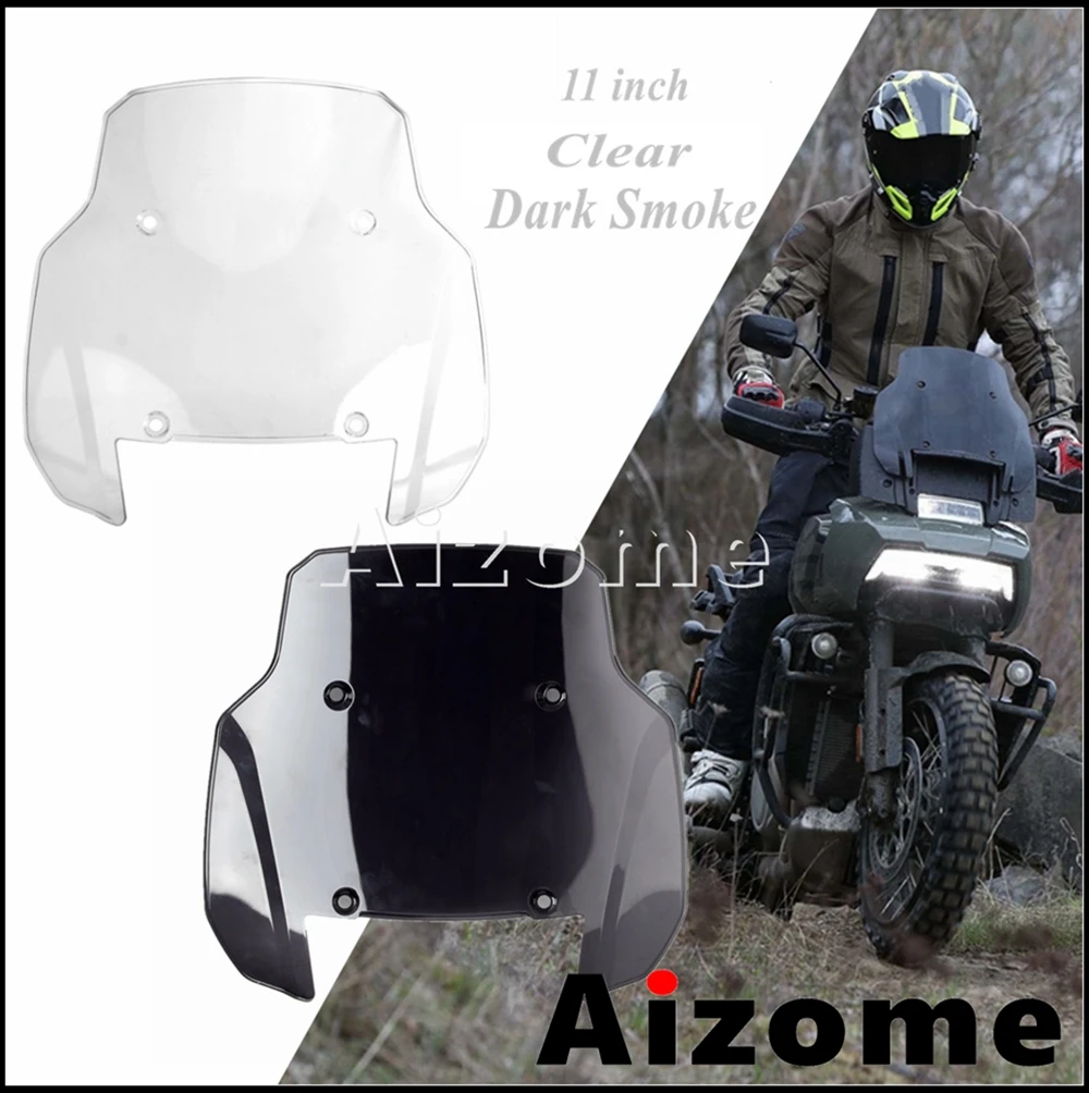 

Motorcycle 11inch Windshield Windscreen Front Wind Screen Cover Air Deflector Spoiler For Harley PAN AMERICA 1250 RA 1250S 2021