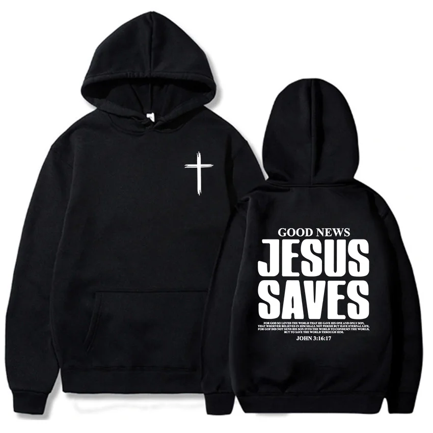 Jesus Saves Y2K Hoodie Comfortable Christian Sweatshirt