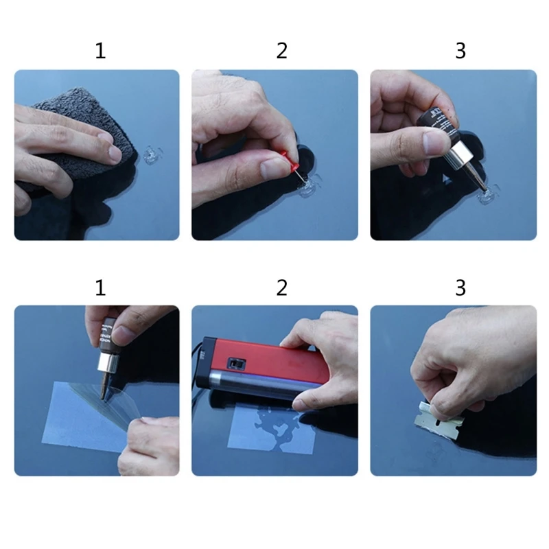 Car Windshield Automotive Glass Nano Repair Fluid Glass Corrector Scratch Chip Cracks Repair Kit for Fixing Chips Crack