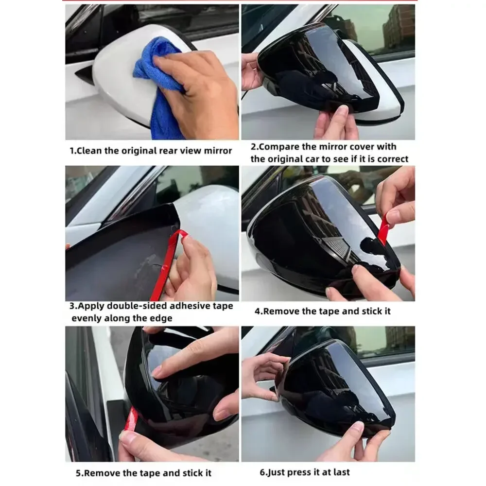 Audi Car Rearview Side Mirror Cover Wing Cap Exterior Door Trim