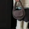 Kids Girls Knitted Hand Bags 2024 New Fashion Children Casual Cute Shoulder Bags Baby Girls INS Photograph Clothing Korean Style 2