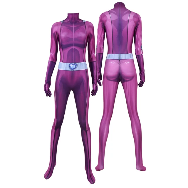 Women Kids Adults Girls Totally Spies Cosplay Costume Zentai Clover Ewing Samantha Simpson Alexandra Bodysuit Suit Jumpsuits purple