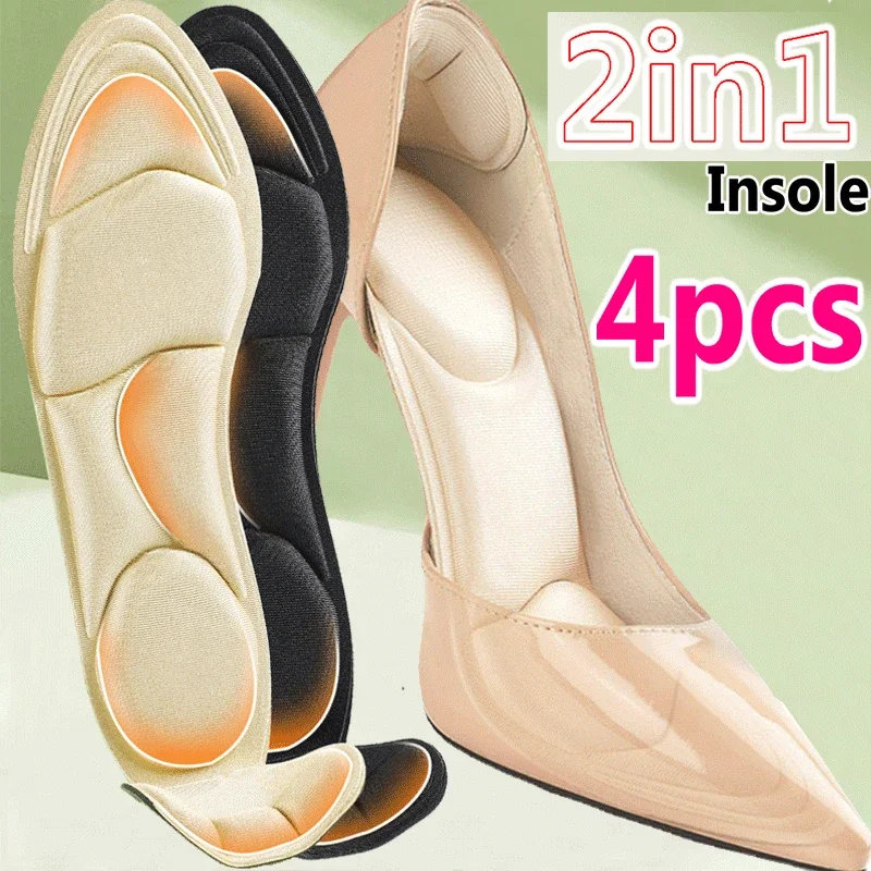 

7D Soft Memory Foam Insole Pad Inserts Heel Post Back Breathable Anti-slip for Women High Heel Shoe Shoe Arch Support Insoles