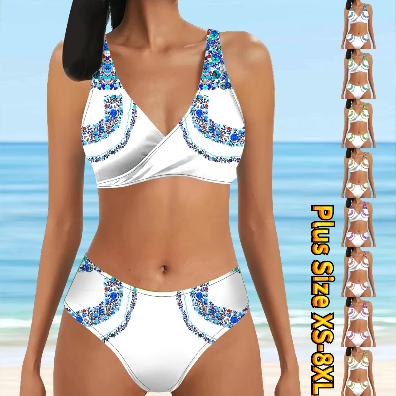 

2023, новый дизайн пляжа, купальник с принтом, купальники, монокини, женская мода, комплект из двух частей, женский сексуальный купальник, летний купальник