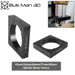 Spindle Motor Fixture Aluminum Support Mounting Base Bracket Diameter 43mm/52mm/65mm/71mm/80mm for CNC Router Engraving Machine