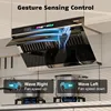 Under Cabinet Range Hood 36 inch,Range Hood 900 CFM with Voice/Gesture Sensing/Touch Control Panel,Unique Side-Draft Design 4