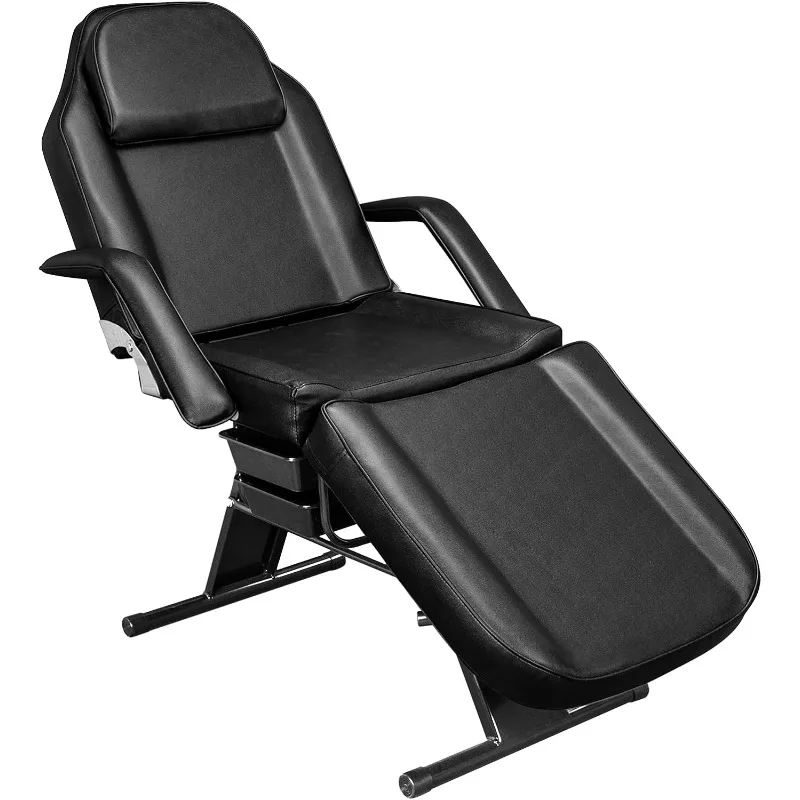 Massage Salon Tattoo Chair Esthetician Bed with Beauty Basket, Professional Tattoo Table Salon Spa Equipment for Facial Spa