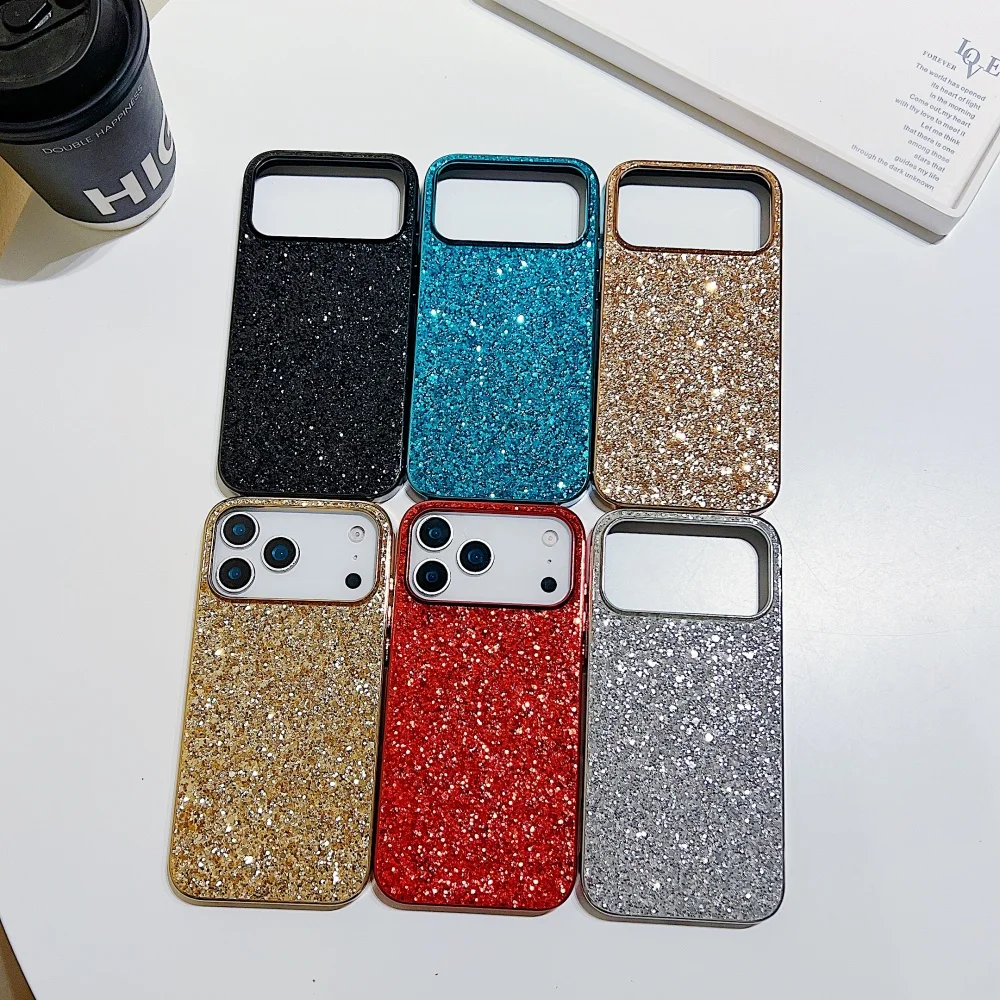 Luxurious Shimmering Glitter Plating Phone Case in Vibrant Colors