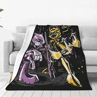 Robot Murder Drones Anime Movie Warm Soft Blankets Uzi Travel Plush Throw Blanket Fashion Chair Flannel Bedspread Sofa Bed Cover 2