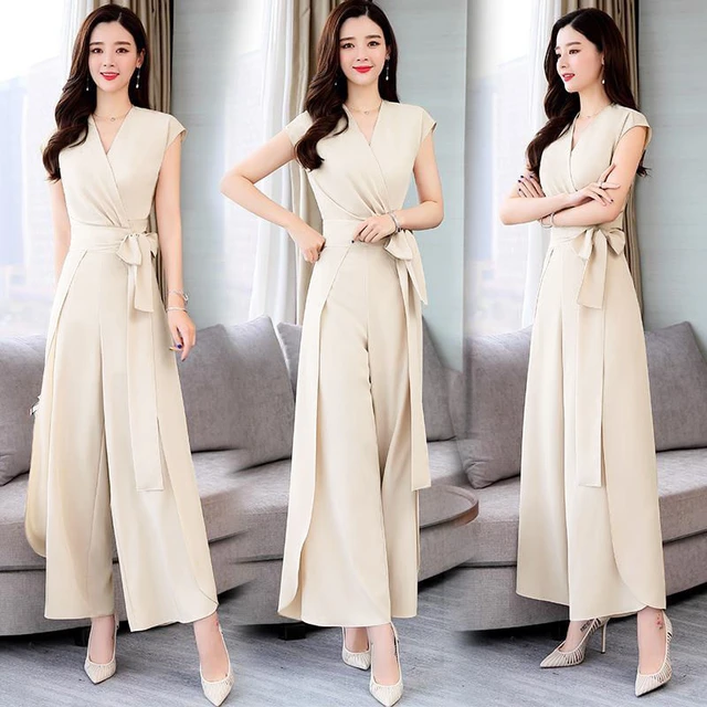 Women's Casual Two Piece Set New Spring Summer Sexy Suits Plus Size Clothing  Korean Fashion Wide Leg Pants Sleeveless Crop Tops - AliExpress