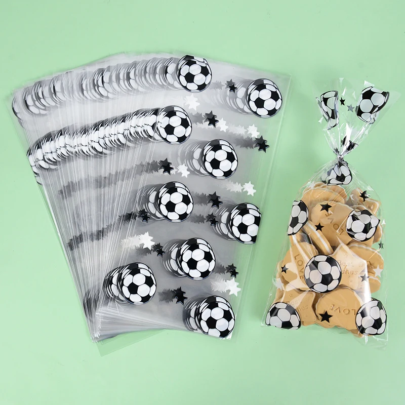 6/10/50 stücke Fußball Thema Geschenk Taschen Fußball Süßigkeiten Cookie Verpackung Tasche Fans Party Favor Taschen Für Jungen geburtstag Party Dekoration – Detail 7