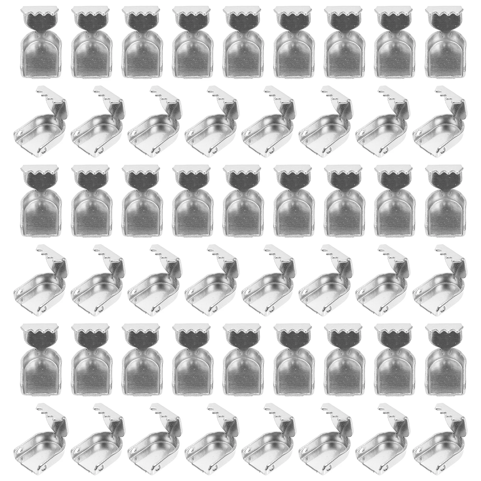 100 Pcs Shoelace Buckle Connector White Boots Premium Buckles Gym Shoes Metal Sweater Connectors Tail