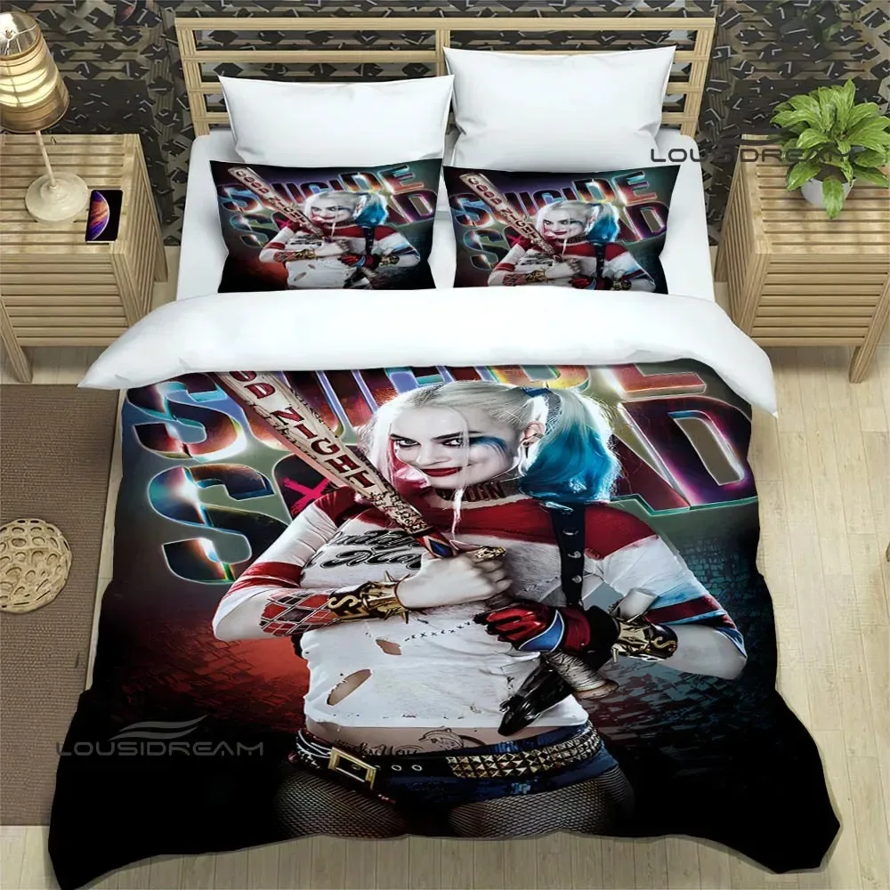 3D Retro H-Harley-Q-Quinn printed Bedding Sets exquisite bed supplies set duvet cover bed comforter set bedding birthday gift 6