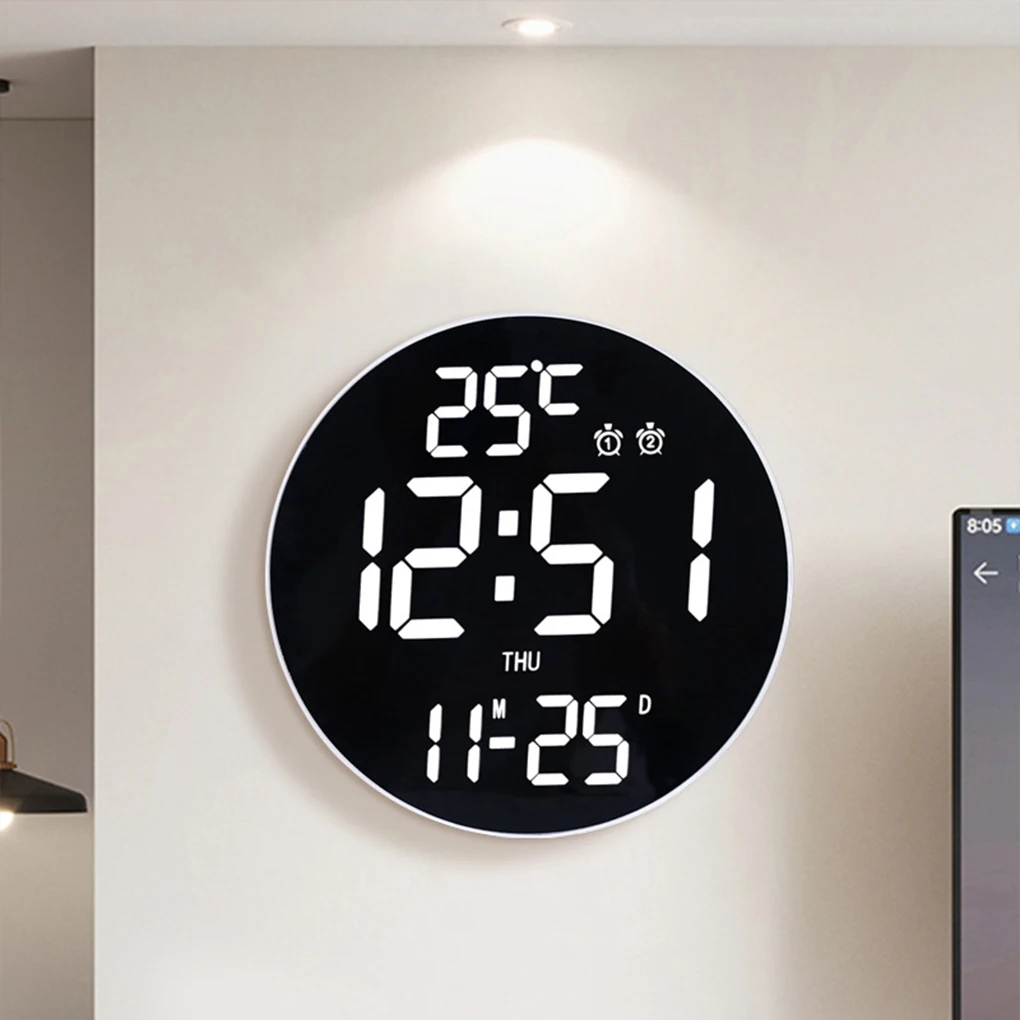 RGB LED Digital Wall Clocks Intelligent Wifi App Control Temperature Date Week Display Multi-functional Electronic Alarm Clock 3