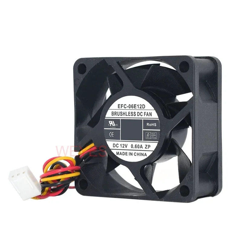 Genuíno para Efc06e12d 6025 60*60*25 mm Frio 12v 0.60a Fios Inversor Ventilador - Imagem 4