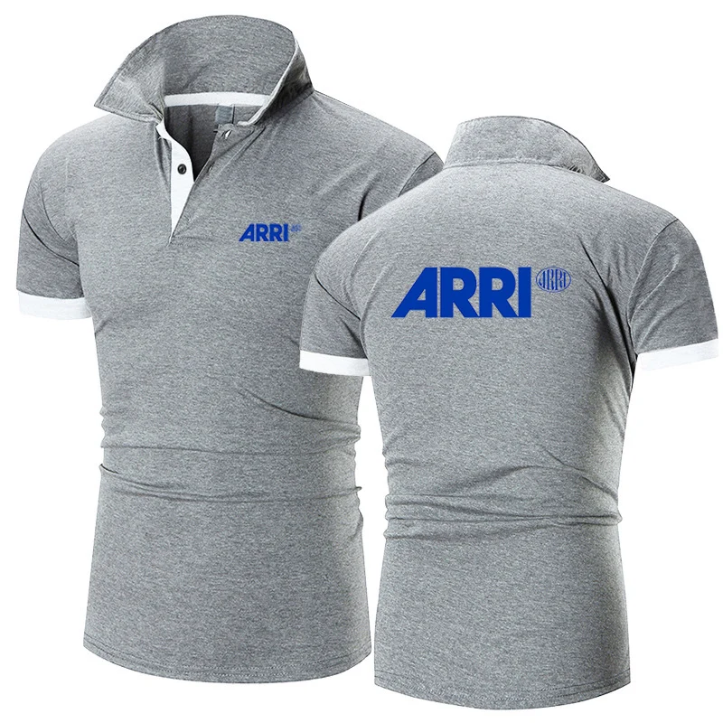 2023 New Men's Film Broadcast Camera Arri Print Fashion Harajuku Summer Comfortable Short Sleeves Casual Polo Shirts Cotton Tops
