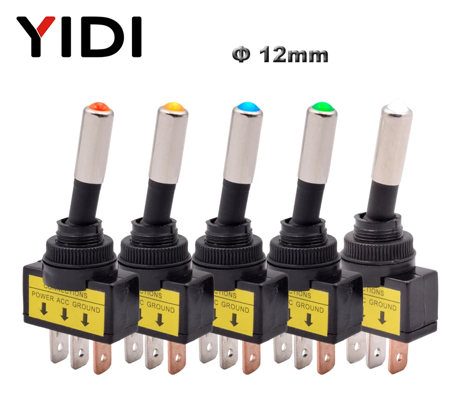 OFF, 12V, 24V, DC, Vermelho, Verde, Azul,