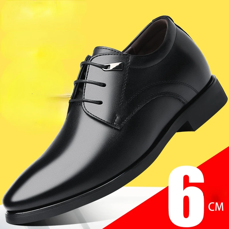 

Increased 6cm Shoes Men's Business Casual Inner Height-increasing Leather Shoes Suit Men's Shoes Genuine Leather Elevator Shoes